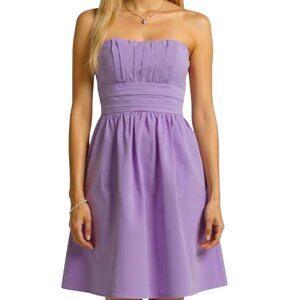 David's Bridal 83312 Lapis Dress Wmns Sz 10 Lavender Strapless Bridesmaid Party